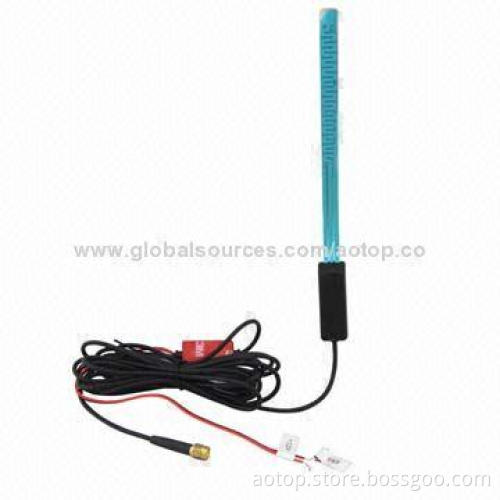 High-quality Car Active Film Antenna for Digital TV Box with VHF/UHF, Brass Connector for Car TV Box